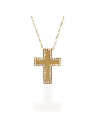Σταυρός Διαμαντένιος 18Κ Κίτρινο Χρυσό   01.01.442