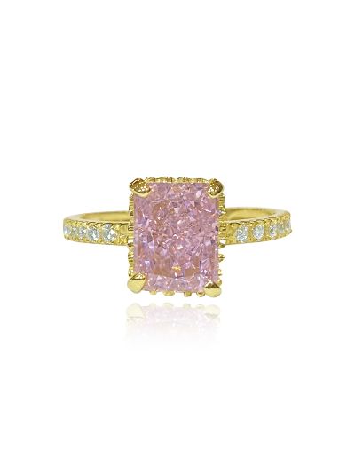 Δαχτυλίδι μονόπετρο 14Κ 01.02.677P