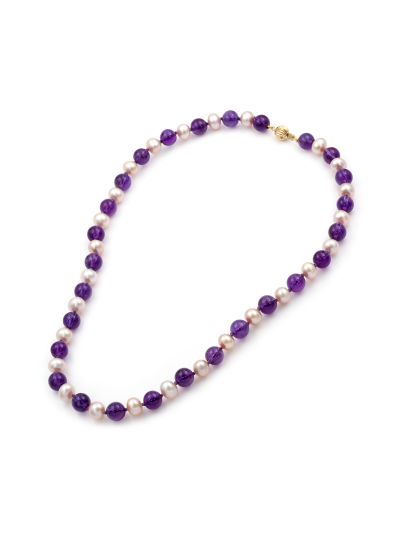 Κολιέ με αμέθυστο και μαργαριτάρια 01.04.219