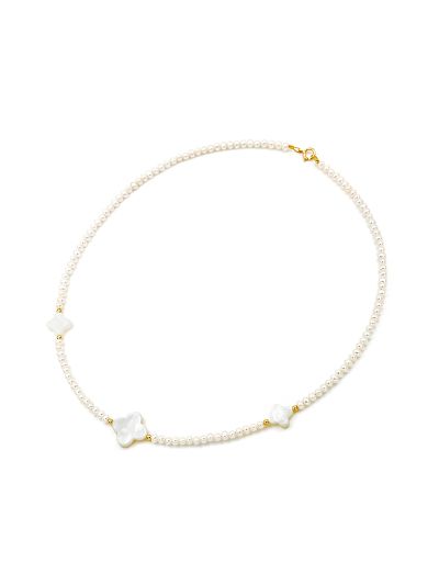 Κολιέ με λευκά μαργαριτάρια 01.04.264