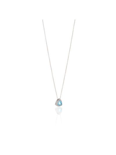 Μενταγιόν με Aquamarine και Διαμάντια 18Κ  01.07.363