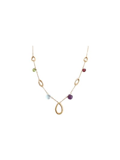 Κολιέ με έγχρωμες πέτρες 14Κ  01.07.465