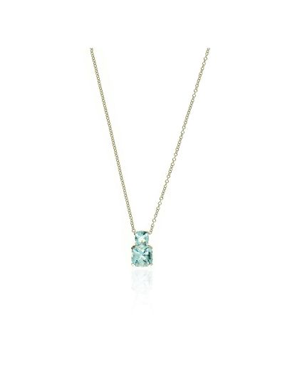 Μενταγιόν με Aquamarine 18Κ λευκόχρυσο 01.07.346