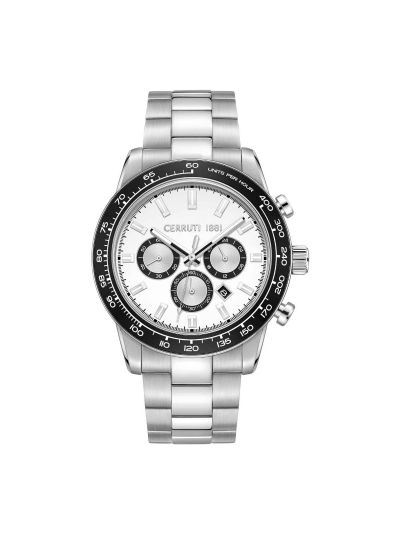CERRUTI Turchino Chronograph Silver Stainless Steel Bracelet CIWGI0028302