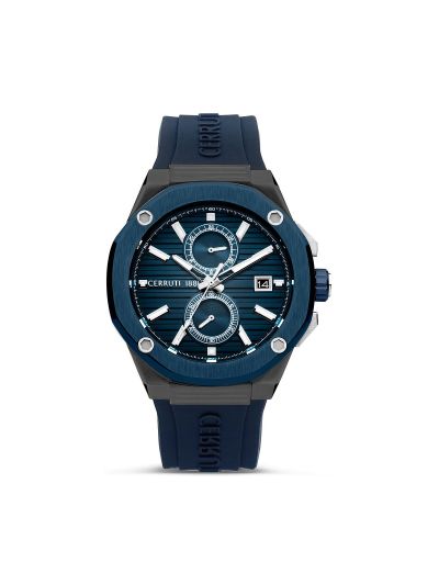 CERRUTI Razzuolo Blue Rubber Strap Multifunction CIWGQ0006902