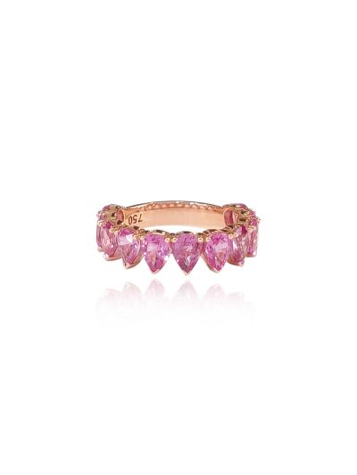 Δαχτυλίδι με ροζ ζαφείρια 18Κ 01.02.674